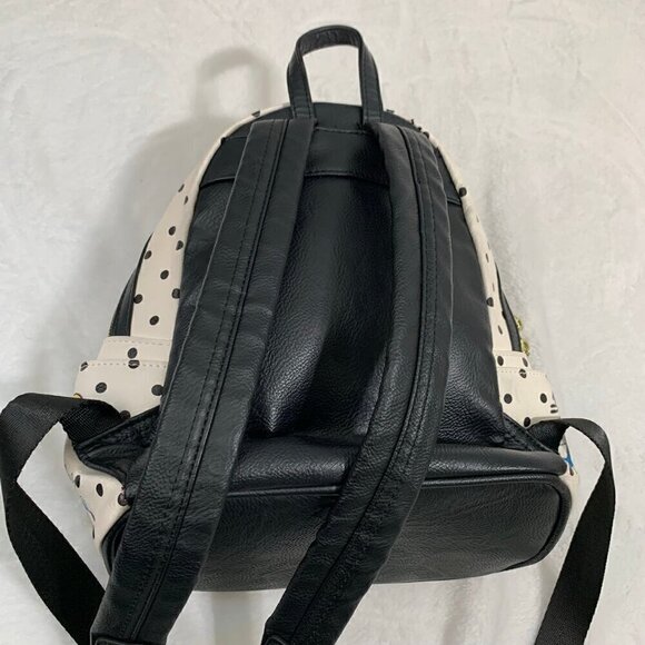 Disney Loungefly Mickey Minnie Pluto Polka Dot Mini Backpack White Black Red main image 7